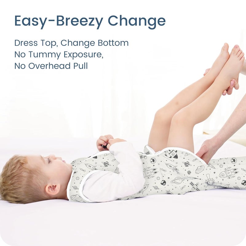 TOTBASIC 1.0 TOG Baby Sleep Sack 15-18-24 Months, Quilted Wearable Blanket Baby Sleeping Bag with 2-way Safe Zipper, Ultra Soft All Season Sleep Sack, 1 Pack(Space Odyssey) - Image 3